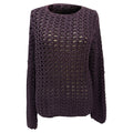 Women's Gucci Crochet Knitted Sweater in Purple Cotton