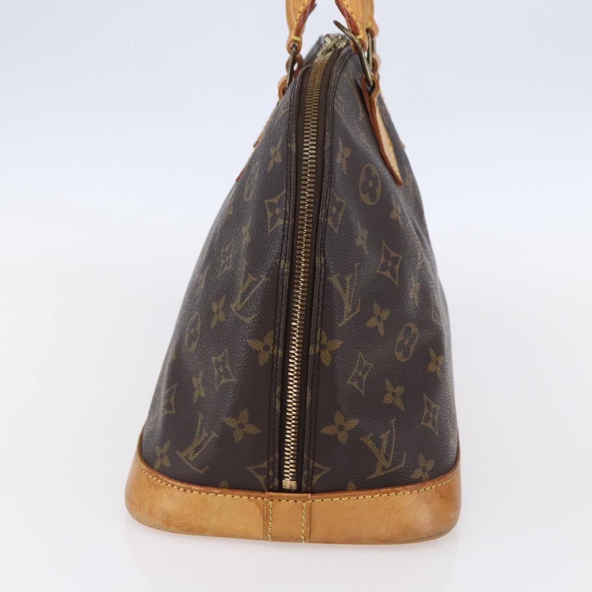 Louis Vuitton Alma Handbag Monogram Canvas Brown Canvas Handbag (Pre-Owned)