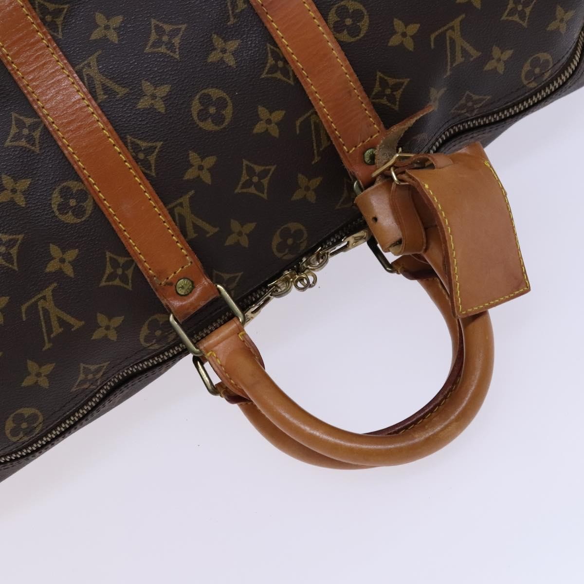 Louis Vuitton Keepall Bag Monogram Canvas Brown Canvas Travel Bag Bag (Pre-Owned)