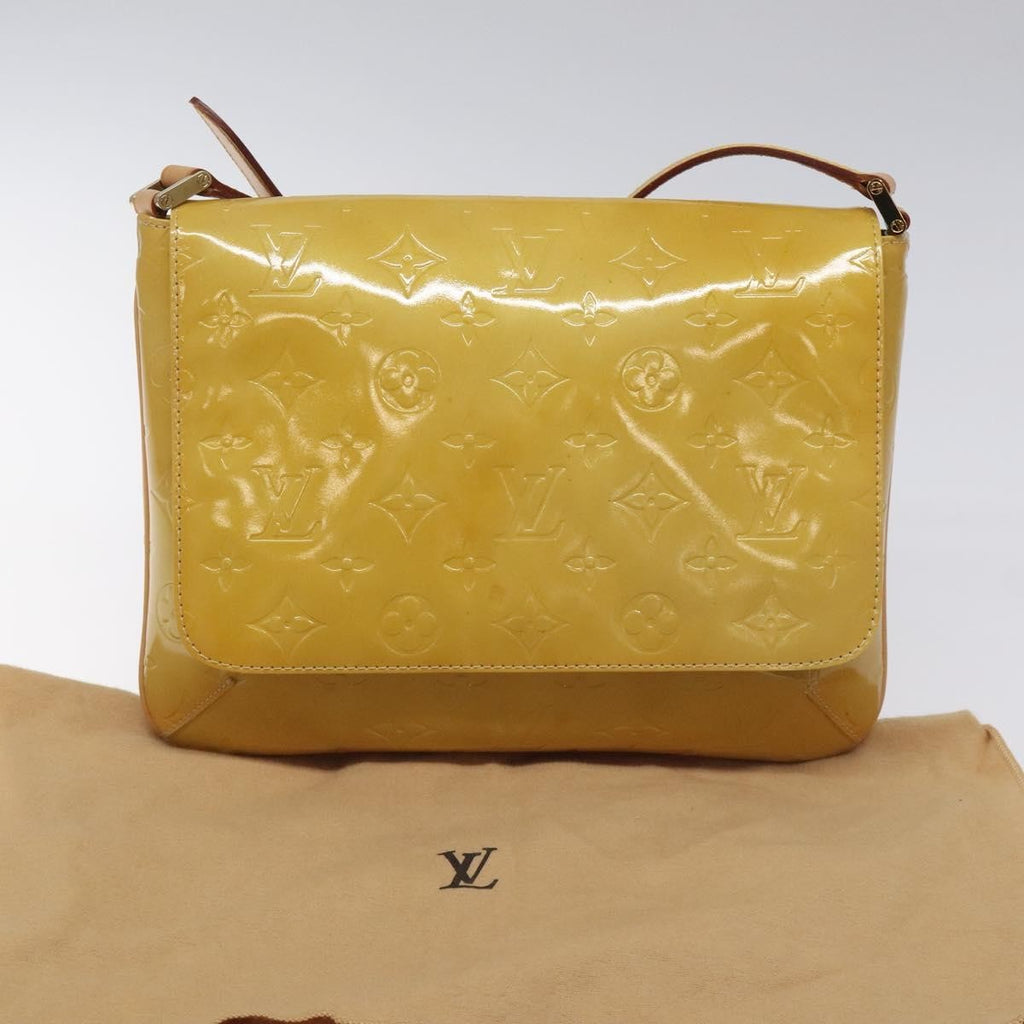 Louis Vuitton Thompson Street Handbag Monogram Vernis Beige Patent_Leather Bag (Pre-Owned)