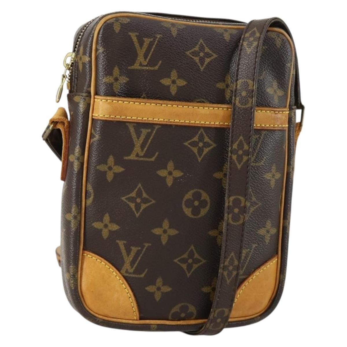 Louis Vuitton Danube Handbag Monogram Canvas Brown Canvas Shoulder Bag Bag (Pre-Owned)