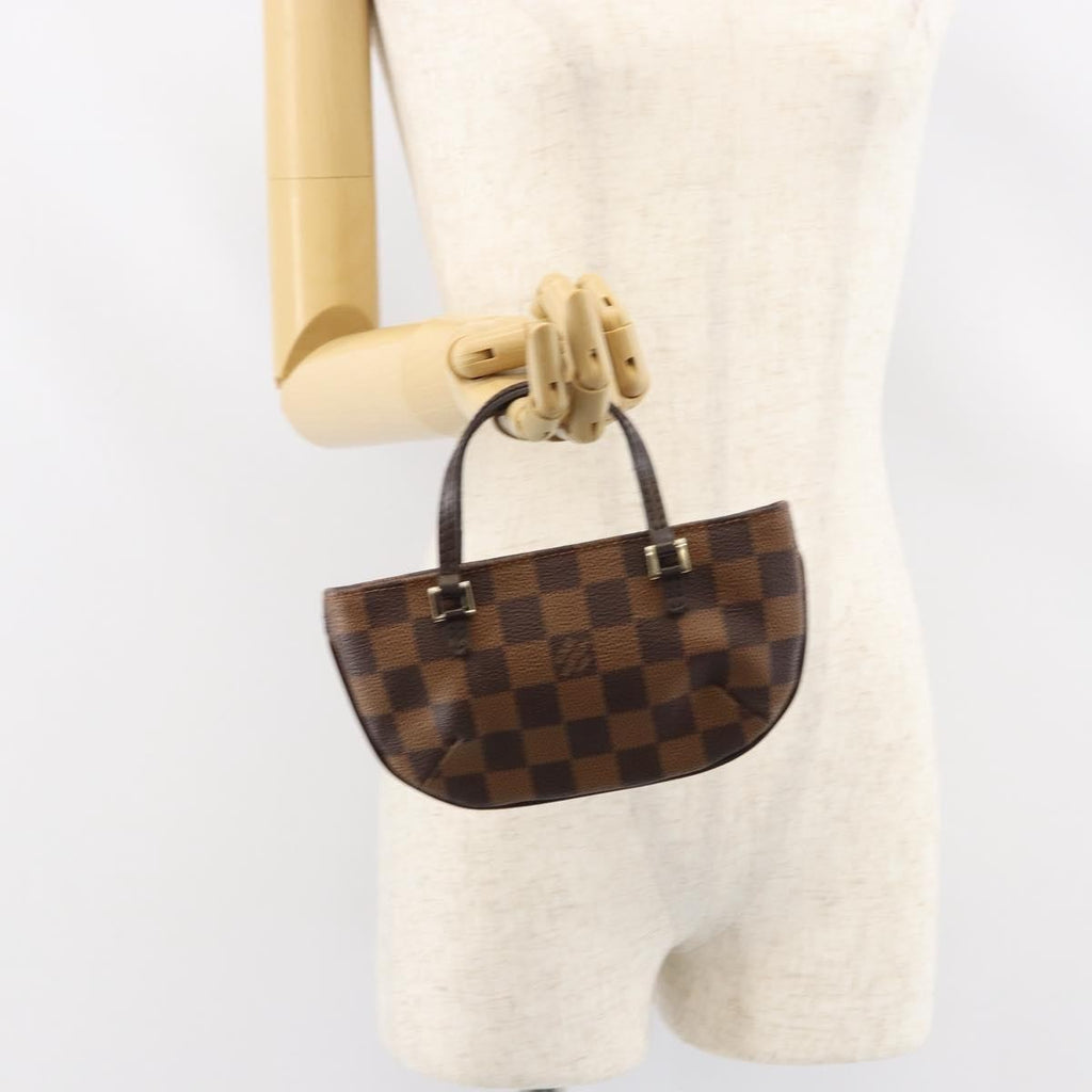 Louis Vuitton Manosque Pochette Damier Brown Canvas Clutche & Pouche Bag (Pre-Owned)