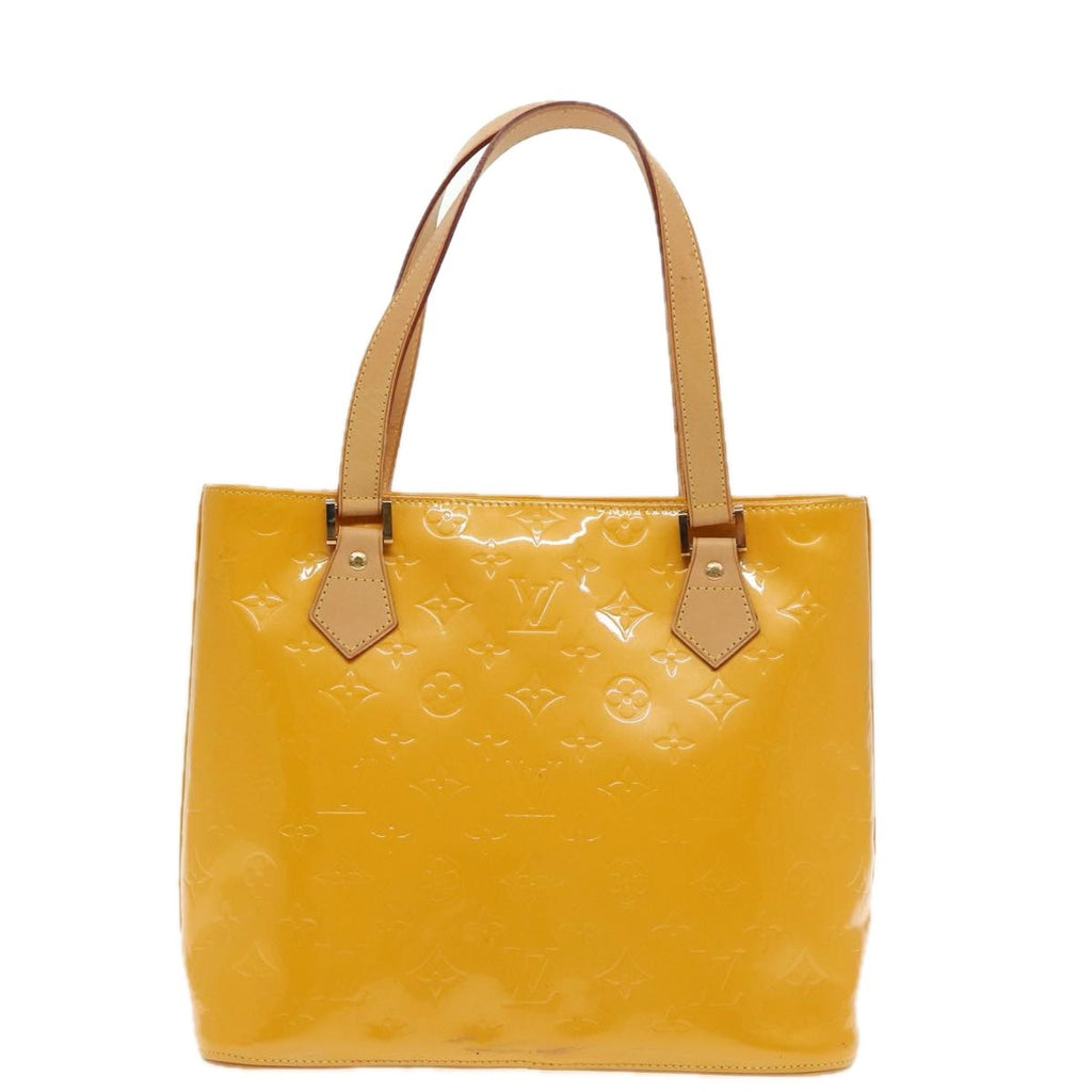 Louis Vuitton Houston Handbag Monogram Vernis Yellow Patent_Leather Bag (Pre-Owned)