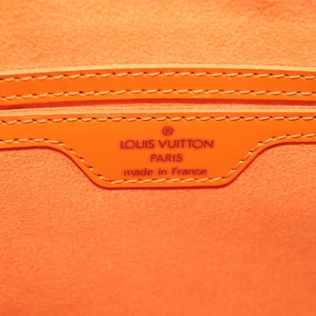 Louis Vuitton Soufflot Handbag Epi Leather Orange Leather Handbag (Pre-Owned)