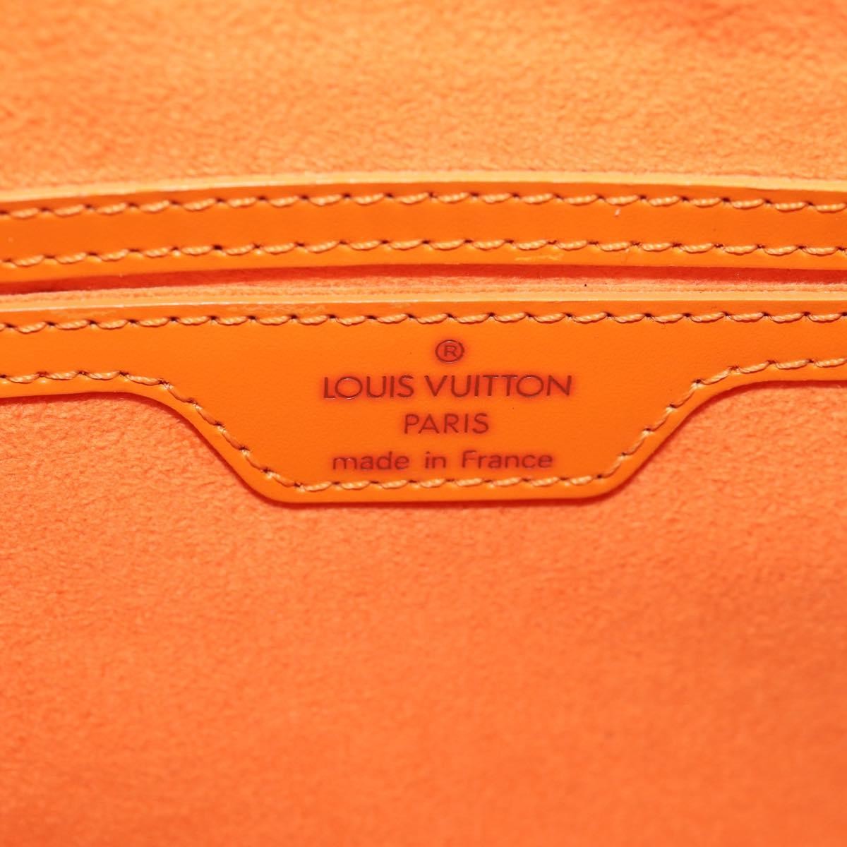 Louis Vuitton Soufflot Handbag Epi Leather Orange Leather Handbag (Pre-Owned)