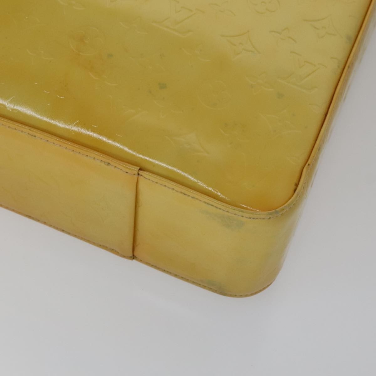 Louis Vuitton Columbus Handbag Monogram Vernis Yellow Patent_Leather Bag (Pre-Owned)