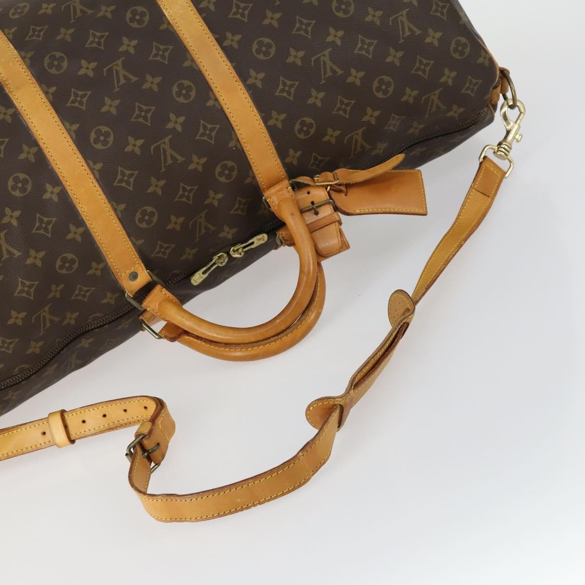 Louis Vuitton Keepall Bandouliere Bag Monogram Canvas Brown Canvas Travel Bag Bag (Pre-Owned)