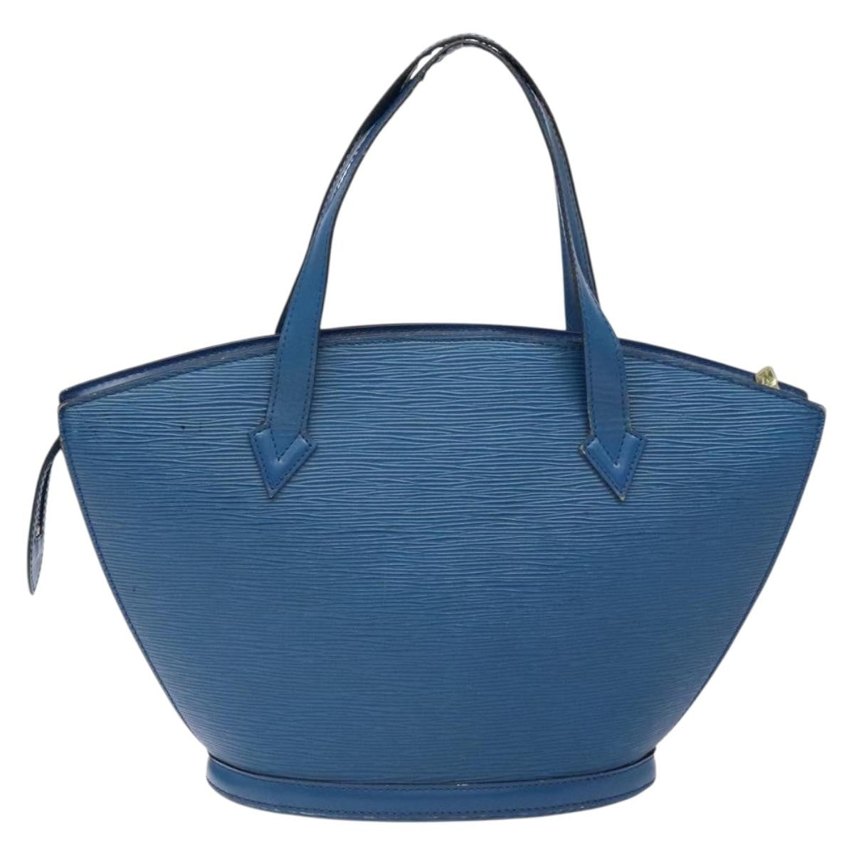 Louis Vuitton Saint Jacques Handbag Epi Leather Blue Leather Shoulder Bag Bag (Pre-Owned)