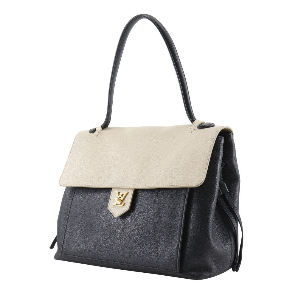 Louis Vuitton Lockme Handbag Leather Black Leather Handbag (Pre-Owned)
