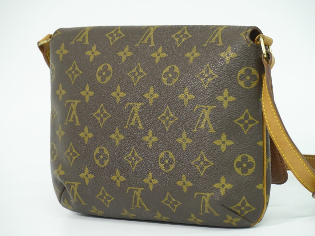Louis Vuitton Musette Tango Handbag Monogram Canvas Brown Canvas Shoulder Bag Bag (Pre-Owned)