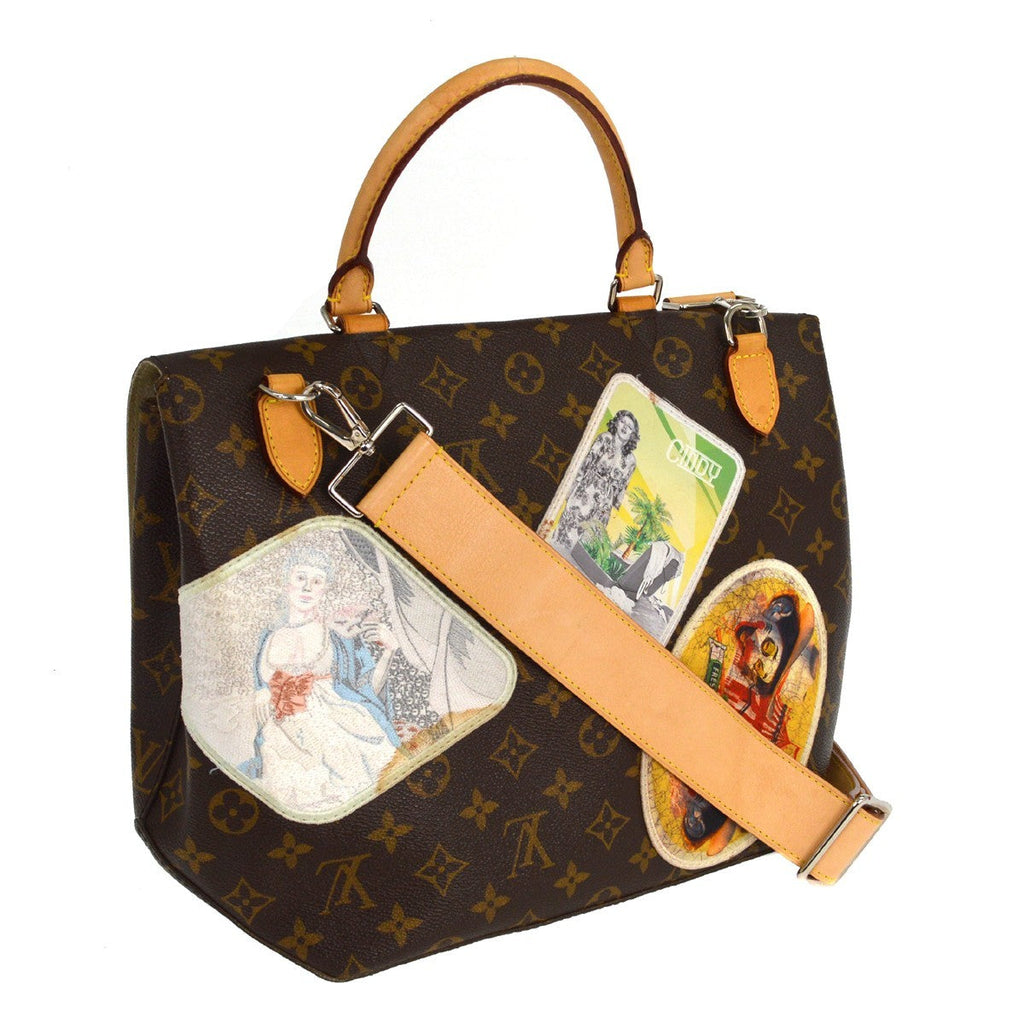 Louis Vuitton Cindy Sherman Camera Messenger Bag Patch Embellished Monogram Canvas Brown Canvas Handbag (Pre-Owned)