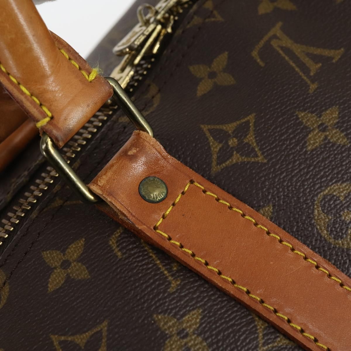 Louis Vuitton Keepall Bandouliere Bag Monogram Canvas Brown Canvas Travel Bag Bag (Pre-Owned)