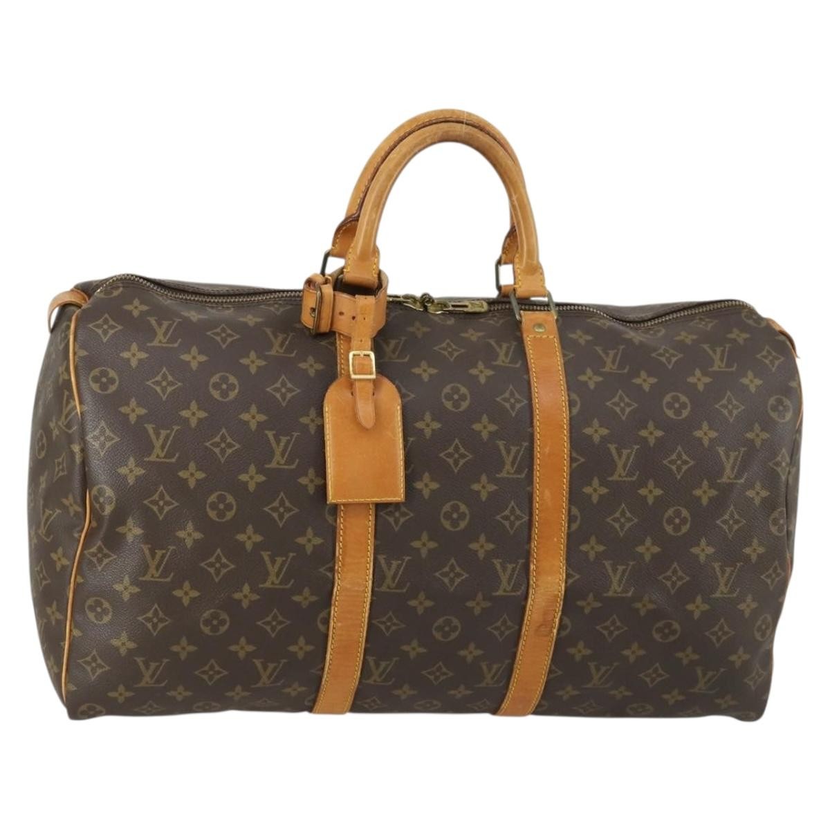 Louis Vuitton Keepall Bag Monogram Canvas Brown Canvas Travel Bag Bag (Pre-Owned)