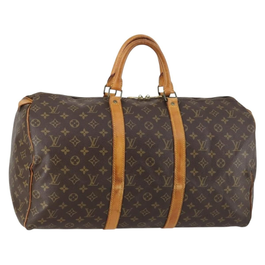 Louis Vuitton Keepall Bag Monogram Canvas Brown Canvas Travel Bag Bag (Pre-Owned)