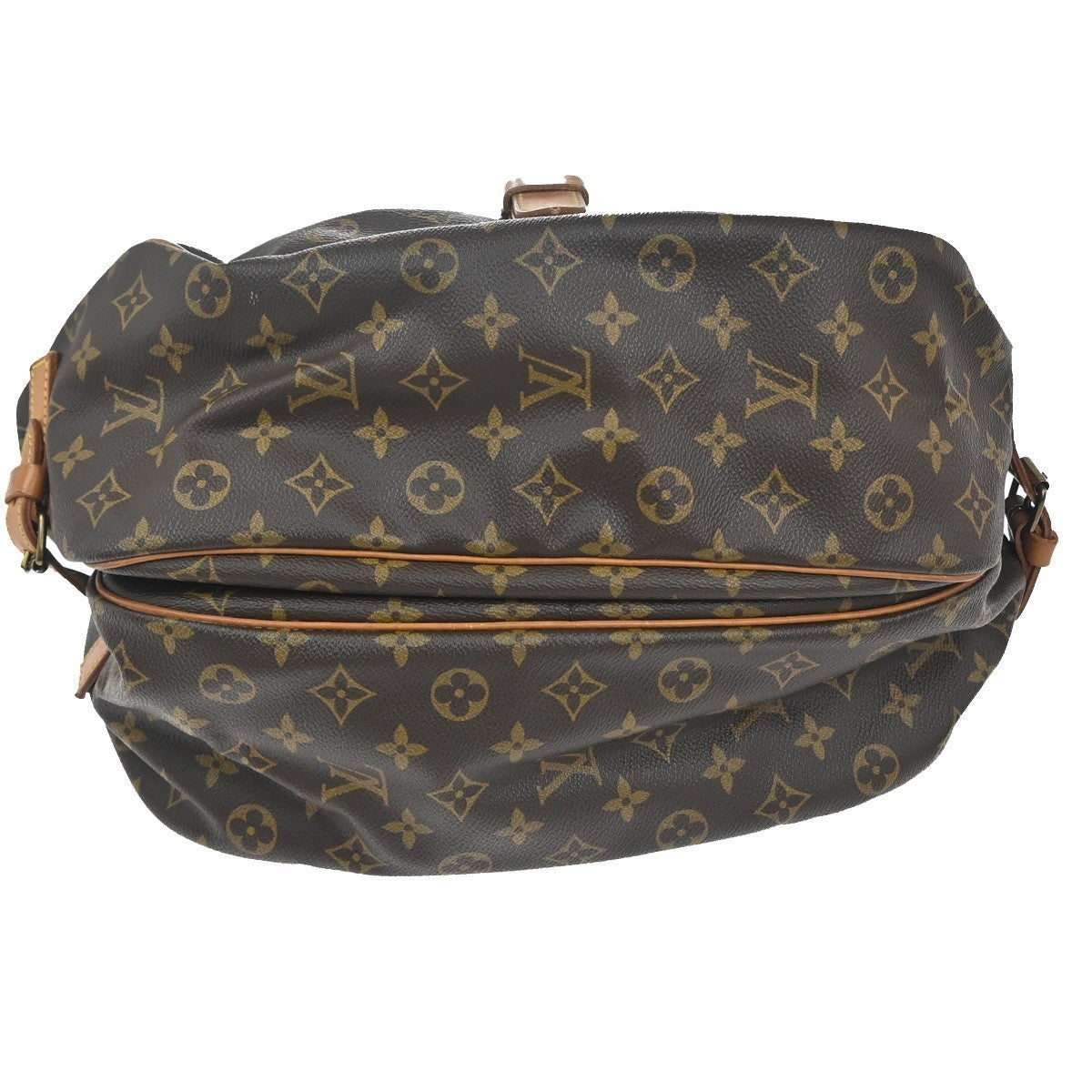 Louis Vuitton Saumur Handbag Monogram Canvas Brown Canvas Shoulder Bag Bag (Pre-Owned)