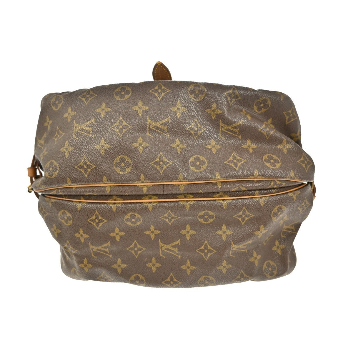 Louis Vuitton Saumur Handbag Monogram Canvas Brown Canvas Shoulder Bag Bag (Pre-Owned)