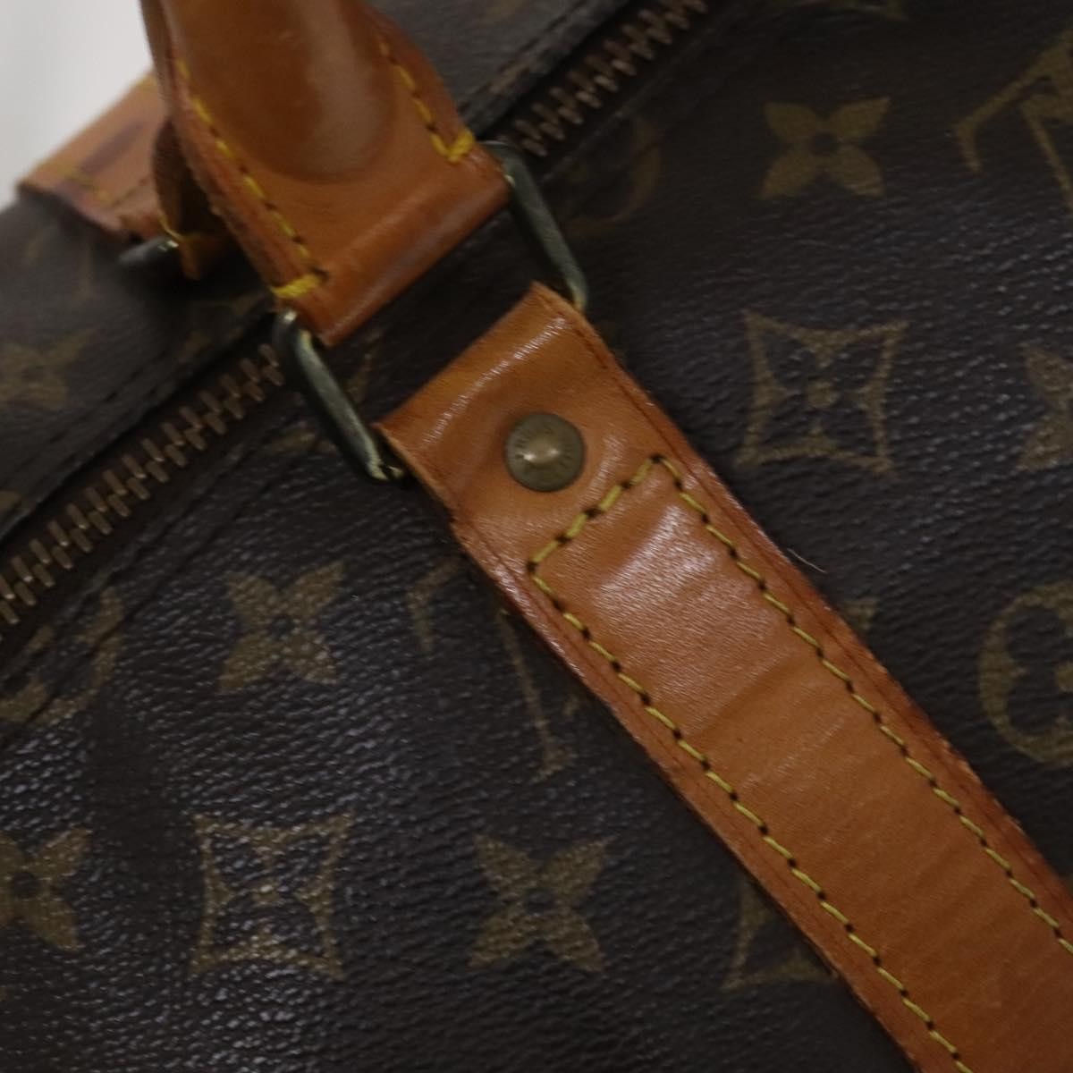 Louis Vuitton Keepall Bag Monogram Canvas Brown Canvas Bag (Pre-Owned)