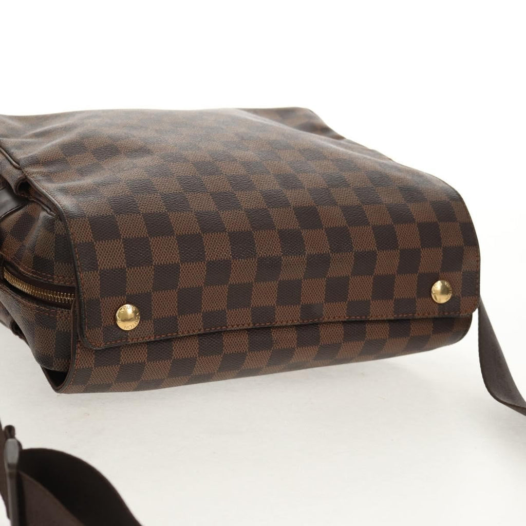 Louis Vuitton Naviglio Handbag Damier Brown Canvas Shoulder Bag Bag (Pre-Owned)