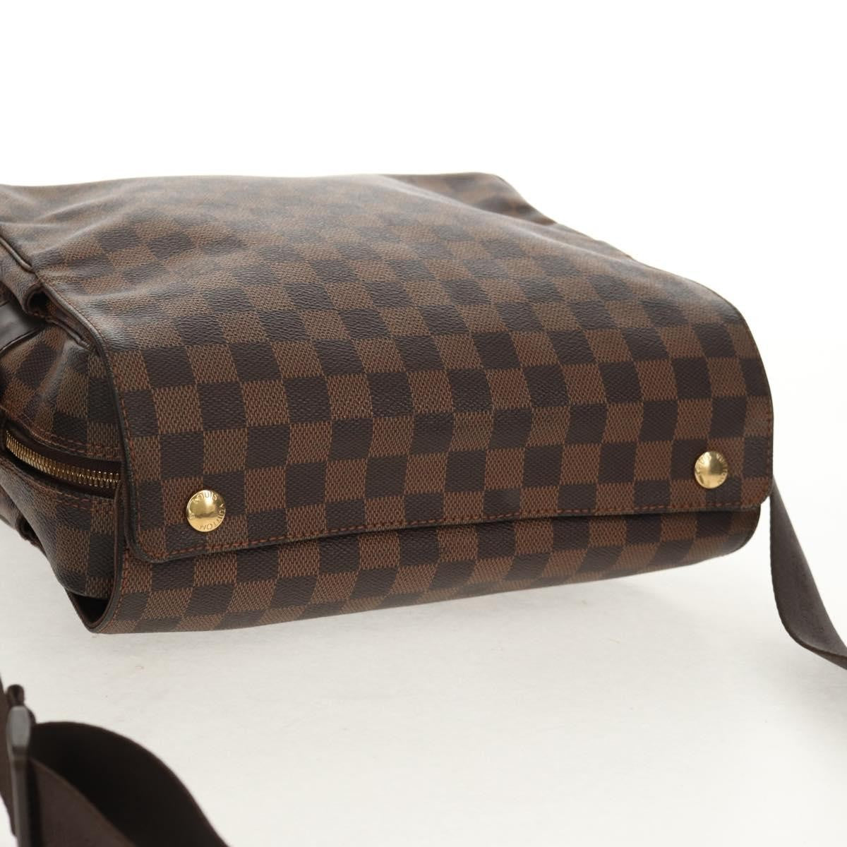 Louis Vuitton Naviglio Handbag Damier Brown Canvas Shoulder Bag Bag (Pre-Owned)