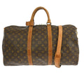 Louis Vuitton Keepall Bandouliere Bag Monogram Canvas Brown Canvas Travel Bag Bag (Pre-Owned)