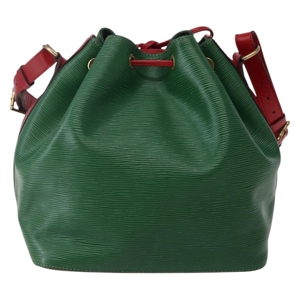 Louis Vuitton Bicolor Petit Noe Handbag Epi Leather Green Leather Shoulder Bag Bag (Pre-Owned)