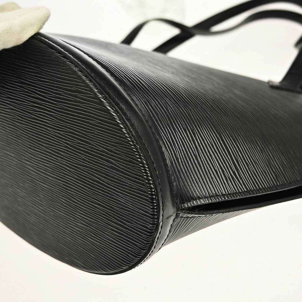 Louis Vuitton Saint Jacques Handbag Epi Leather Black Leather Shoulder Bag Bag (Pre-Owned)