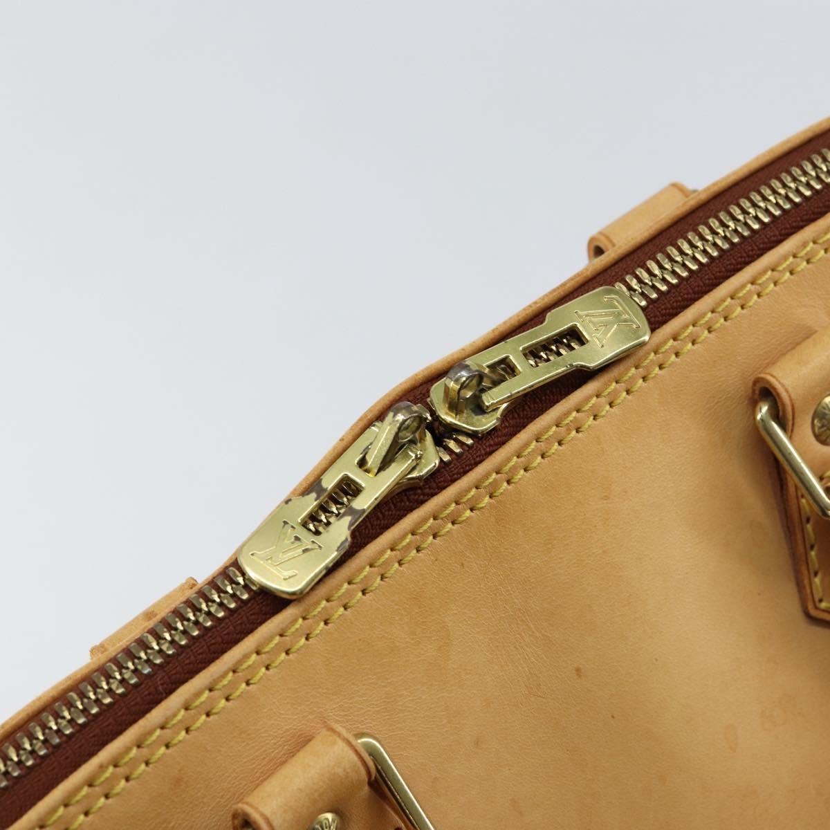 Louis Vuitton Alma Handbag Nomade Leather Beige Leather Handbag (Pre-Owned)