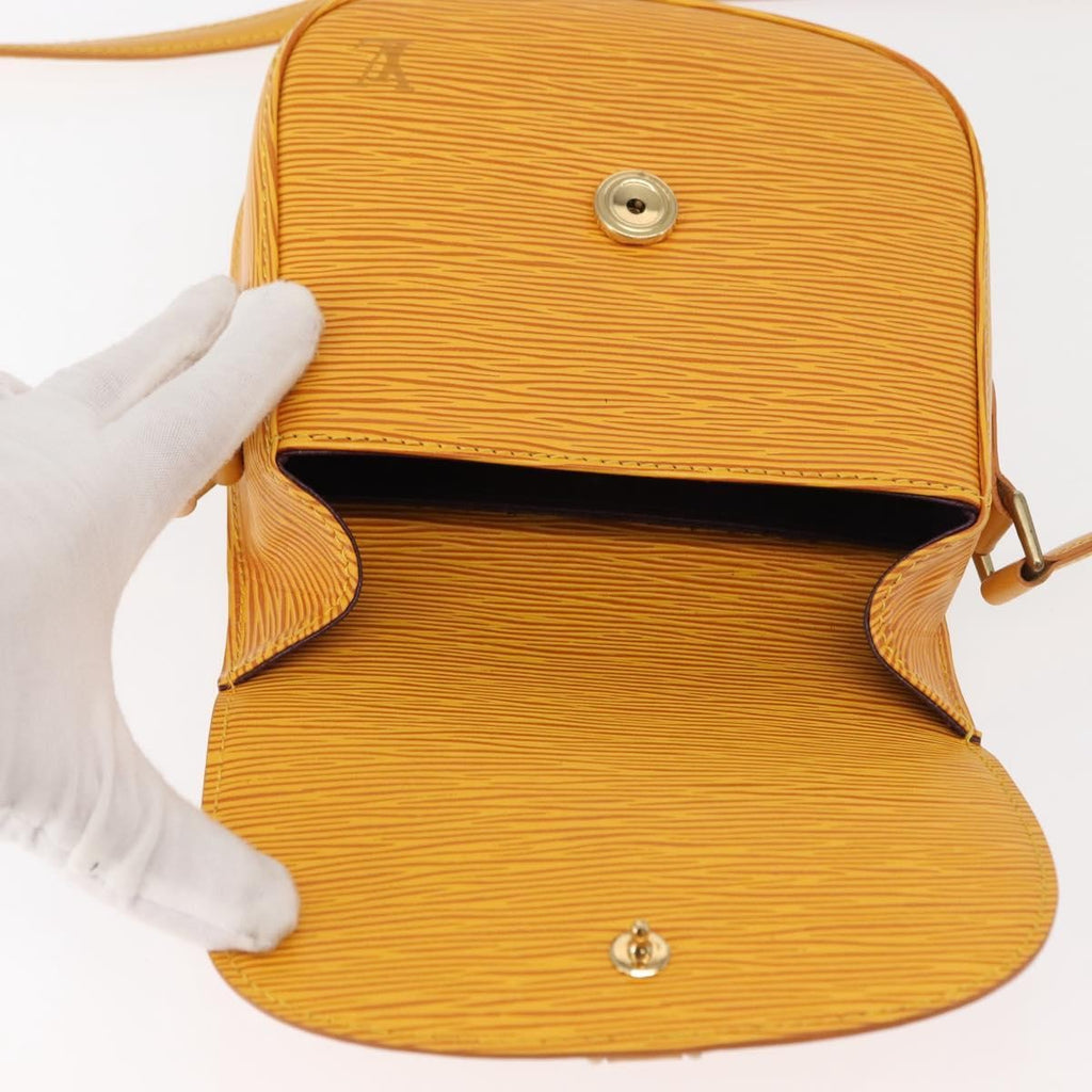 Louis Vuitton Saint Cloud Handbag Epi Leather Yellow Leather Shoulder Bag Bag (Pre-Owned)