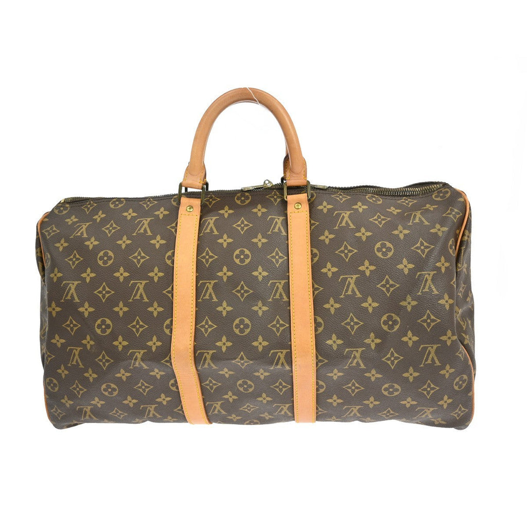 Louis Vuitton Keepall Bag Monogram Canvas Brown Canvas Travel Bag Bag (Pre-Owned)