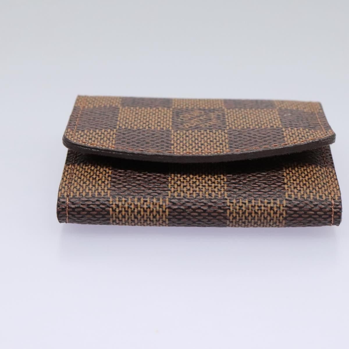Louis Vuitton Cufflinks Case Damier Brown Canvas Cufflinks Jewelry (Pre-Owned)