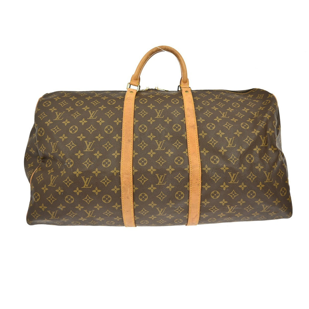 Louis Vuitton Keepall Bag Monogram Canvas Brown Canvas Travel Bag Bag (Pre-Owned)