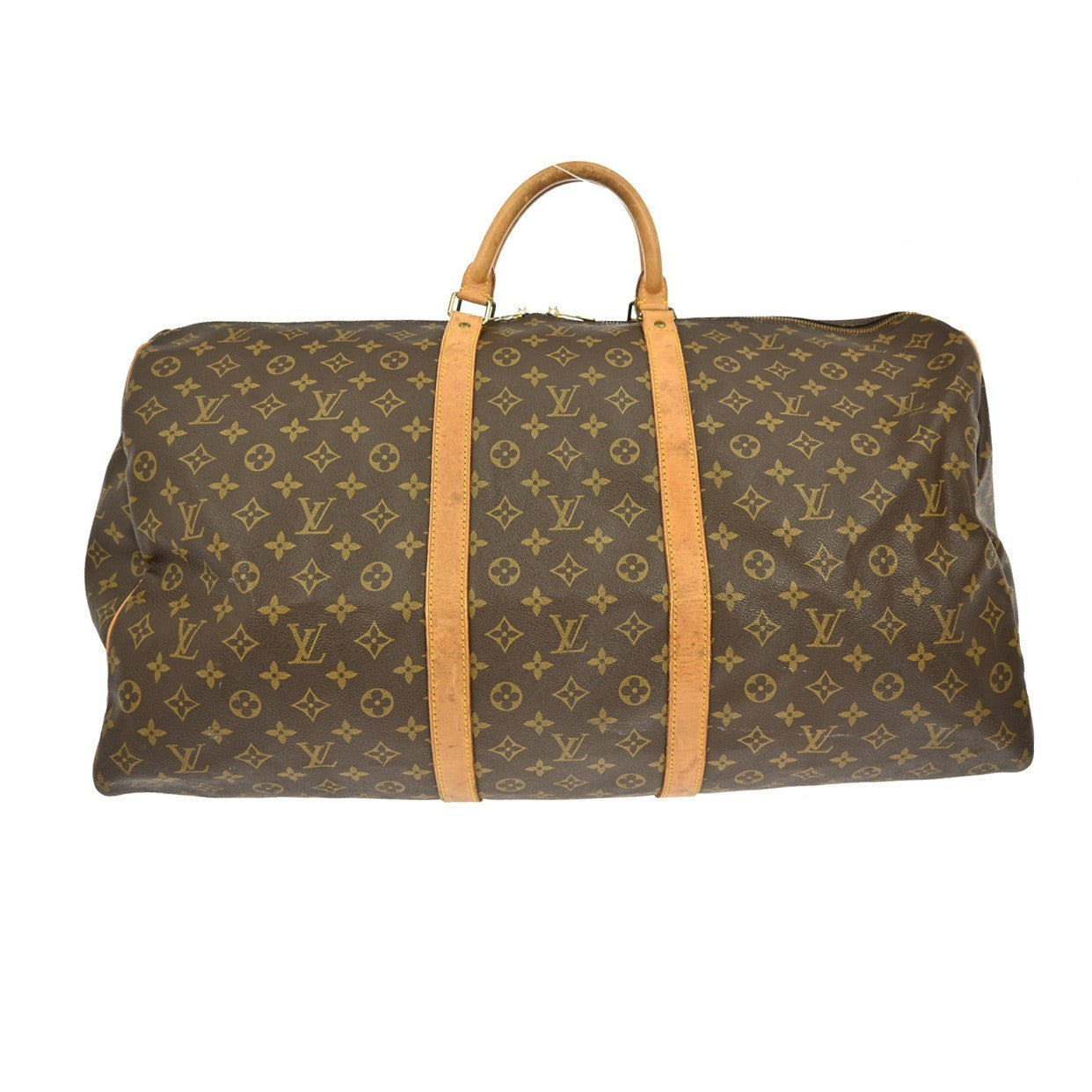 Louis Vuitton Keepall Bag Monogram Canvas Brown Canvas Travel Bag Bag (Pre-Owned)