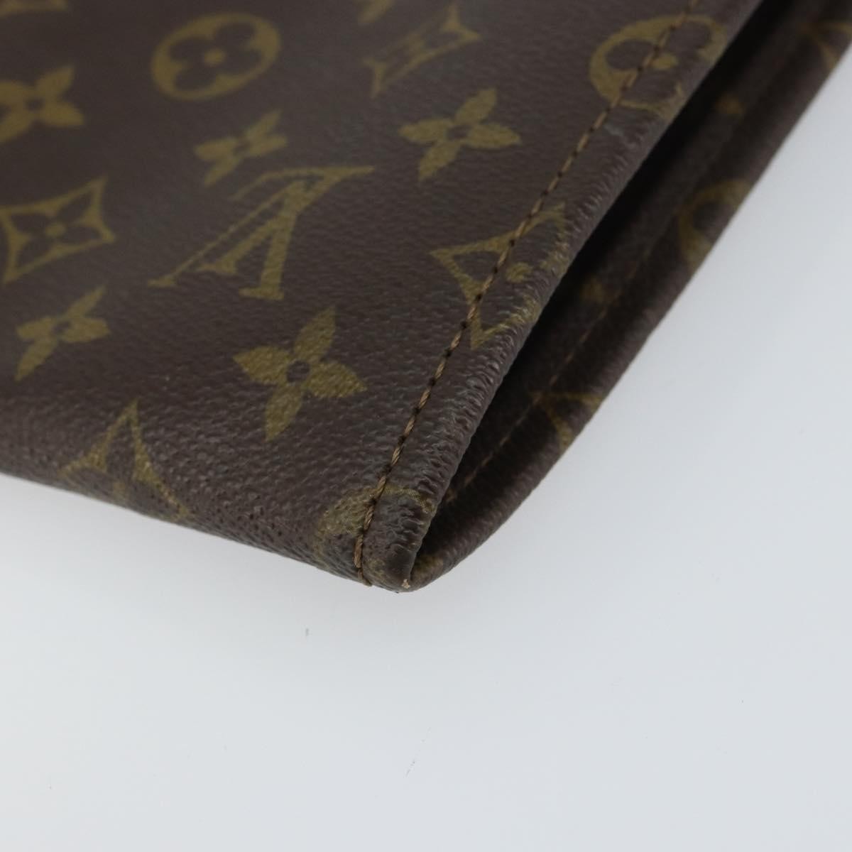 Louis Vuitton Poche Documents Monogram Canvas Brown Canvas Clutche & Pouche Bag (Pre-Owned)