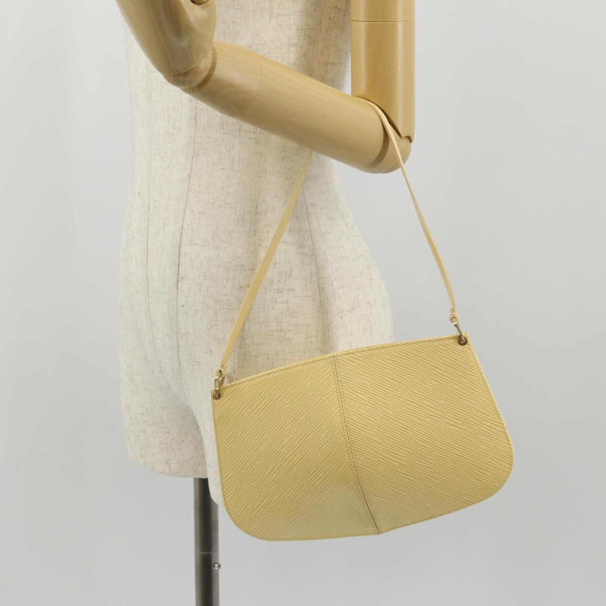Louis Vuitton Demi Lune Pochette Epi Leather Beige Leather Clutche & Pouche Bag (Pre-Owned)