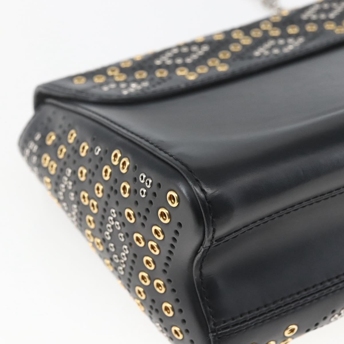 Louis Vuitton Twist Handbag Limited Edition Grommet Embellished Leather Black Leather Shoulder Bag Bag (Pre-Owned)