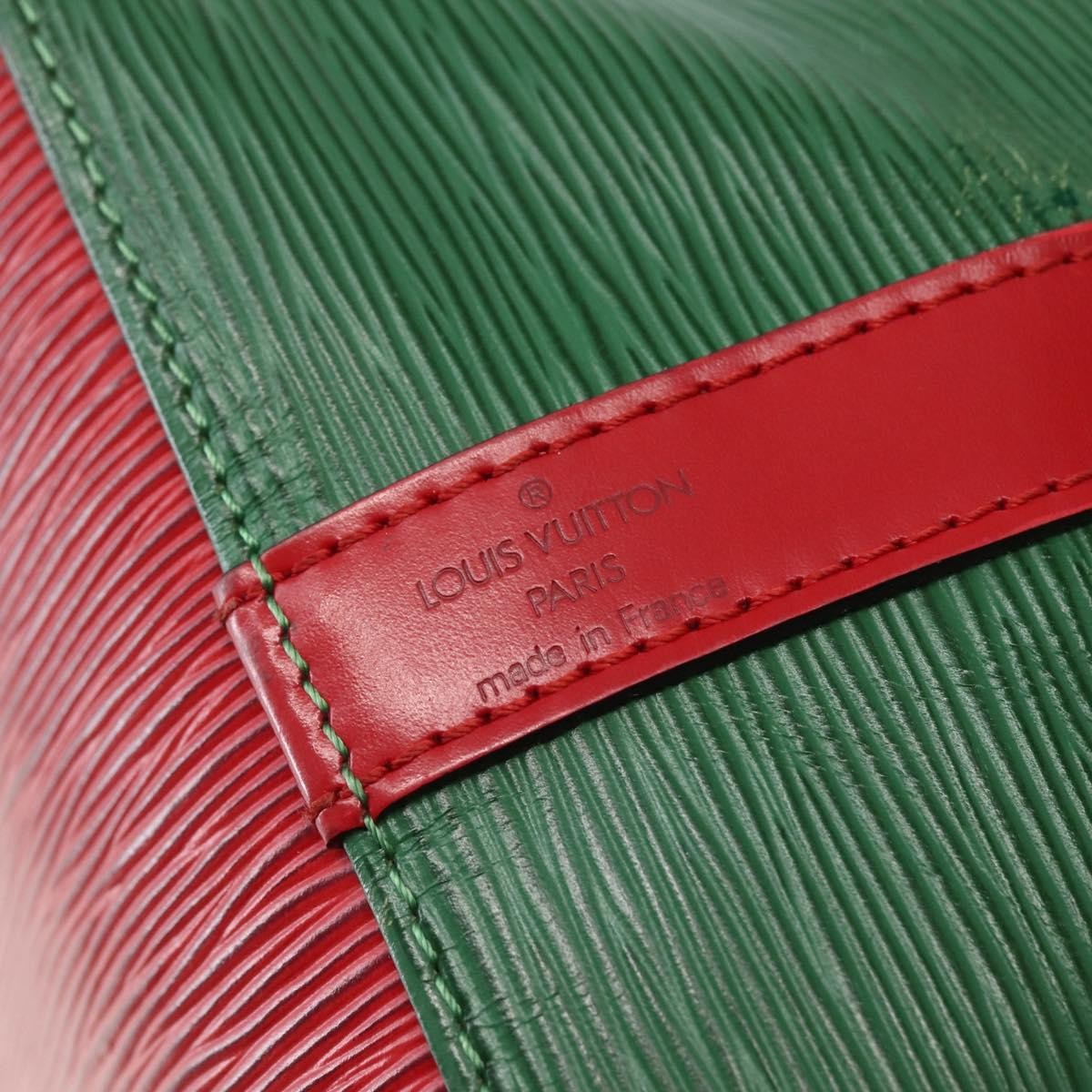 Louis Vuitton Bicolor Petit Noe Handbag Epi Leather Green Leather Shoulder Bag Bag (Pre-Owned)