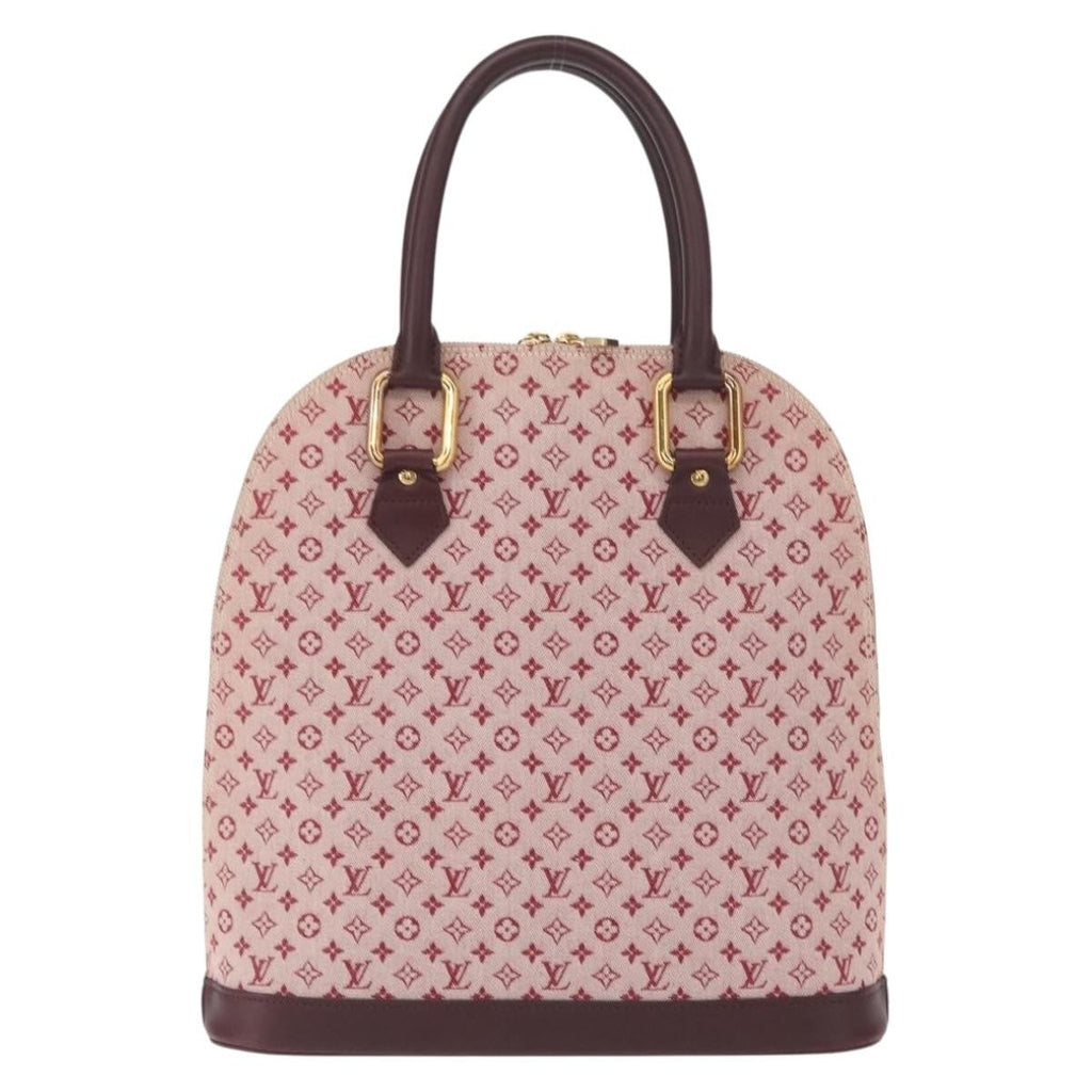 Louis Vuitton Alma Handbag Mini Lin Monogram Red Canvas Handbag (Pre-Owned)