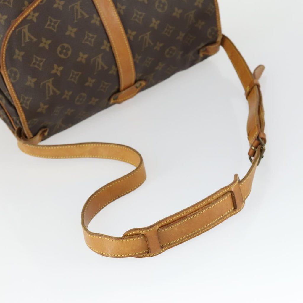 Louis Vuitton Saumur Handbag Monogram Canvas Brown Canvas Shoulder Bag Bag (Pre-Owned)