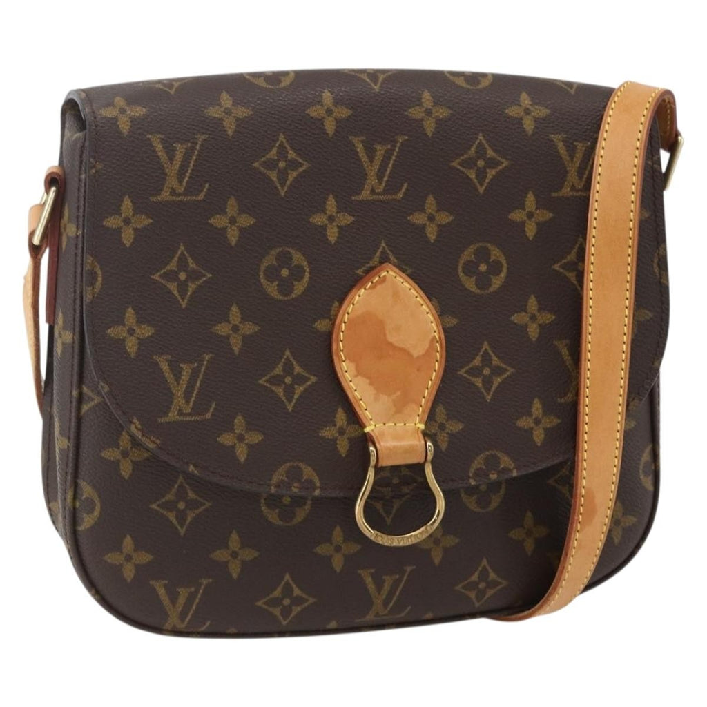 Louis Vuitton Saint Cloud Handbag Monogram Canvas Brown Canvas Shoulder Bag Bag (Pre-Owned)