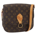 Louis Vuitton Saint Cloud Handbag Monogram Canvas Brown Canvas Shoulder Bag Bag (Pre-Owned)