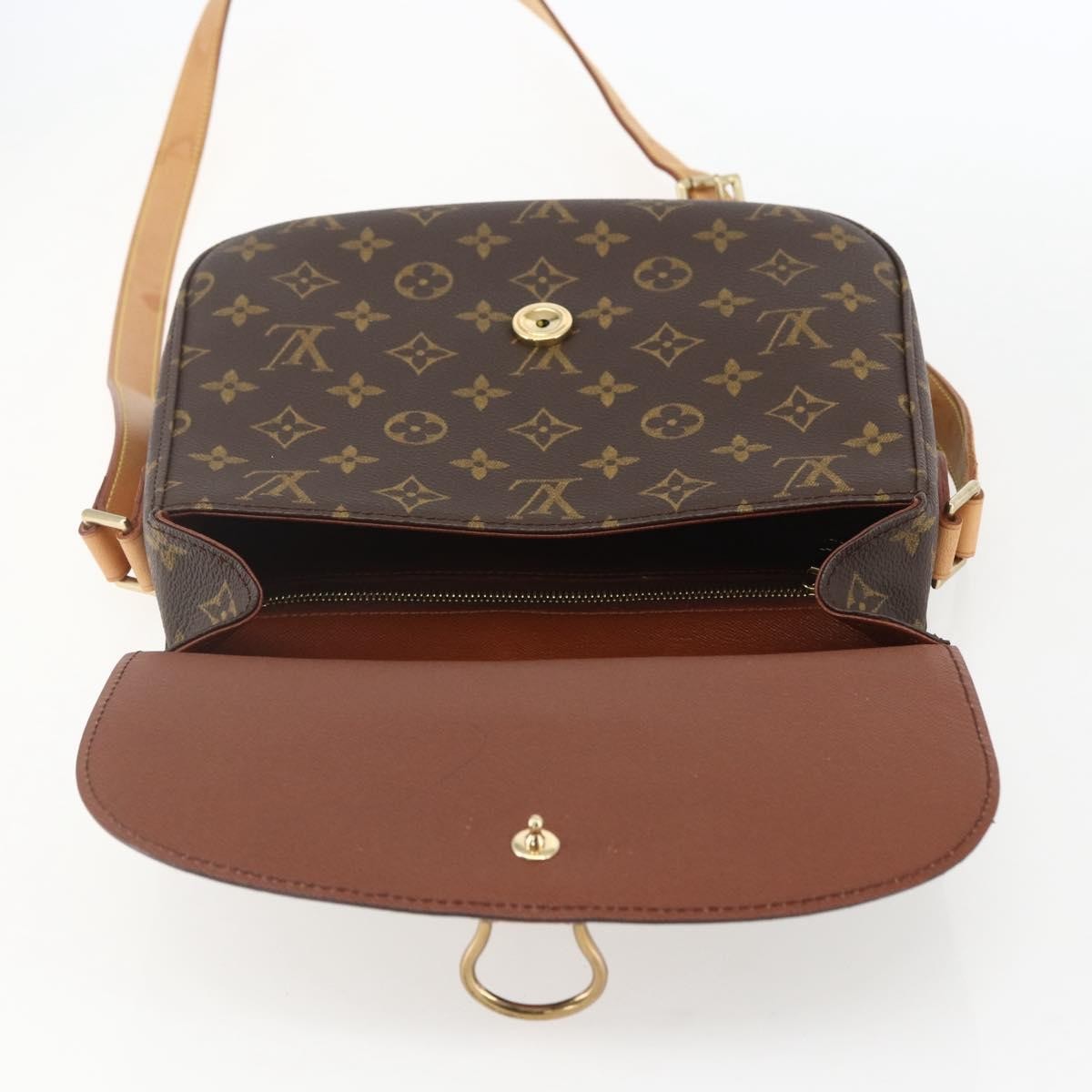 Louis Vuitton Saint Cloud Handbag Monogram Canvas Brown Canvas Shoulder Bag Bag (Pre-Owned)
