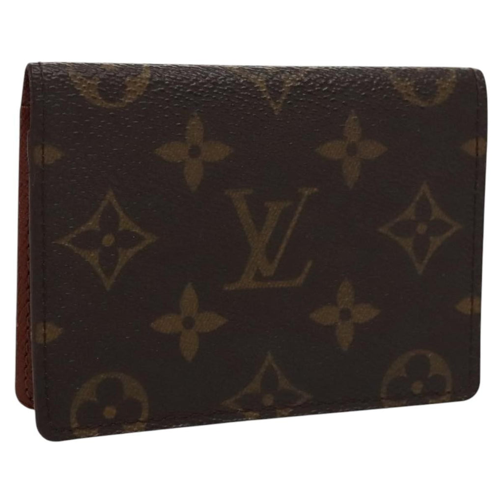Louis Vuitton Vertical Id Card Holder Canvas Brown Canvas Card Holders Accessory (Pre-Owned)