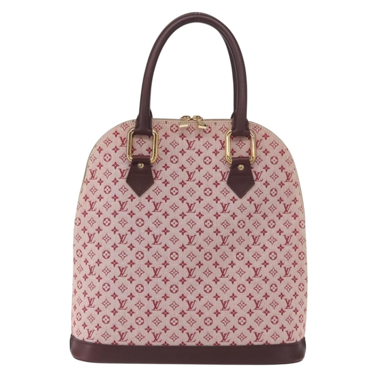 Louis Vuitton Alma Handbag Mini Lin Monogram Red Canvas Handbag (Pre-Owned)