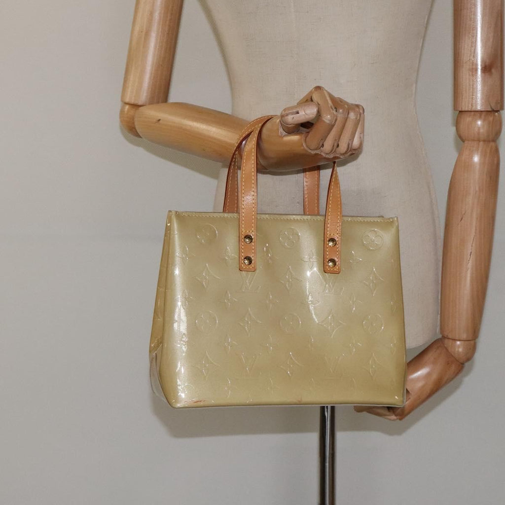 Louis Vuitton Reade Handbag Monogram Vernis Beige Patent_Leather Bag (Pre-Owned)