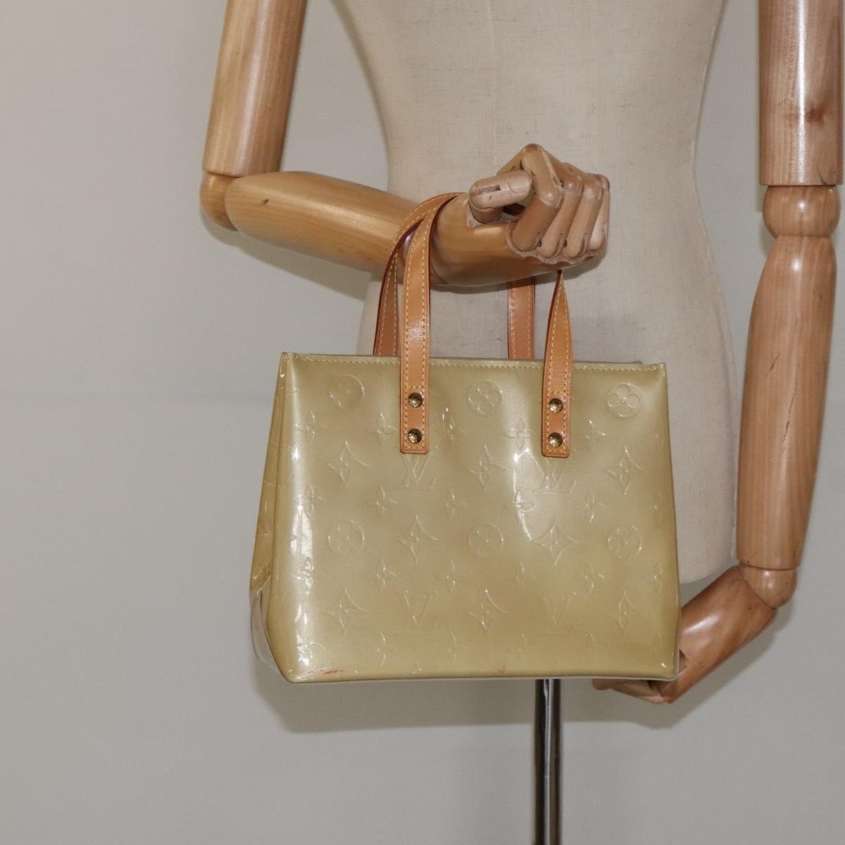 Louis Vuitton Reade Handbag Monogram Vernis Beige Patent_Leather Bag (Pre-Owned)