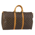 Louis Vuitton Keepall Bag Monogram Canvas Brown Canvas Travel Bag Bag (Pre-Owned)