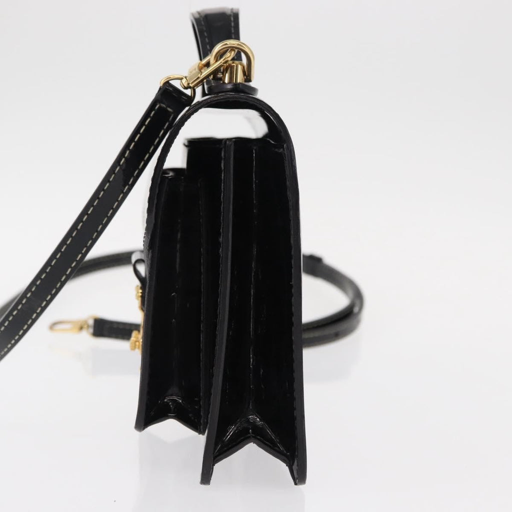 Louis Vuitton Monceau Handbag Vernis Black Patent_Leather Handbag (Pre-Owned)