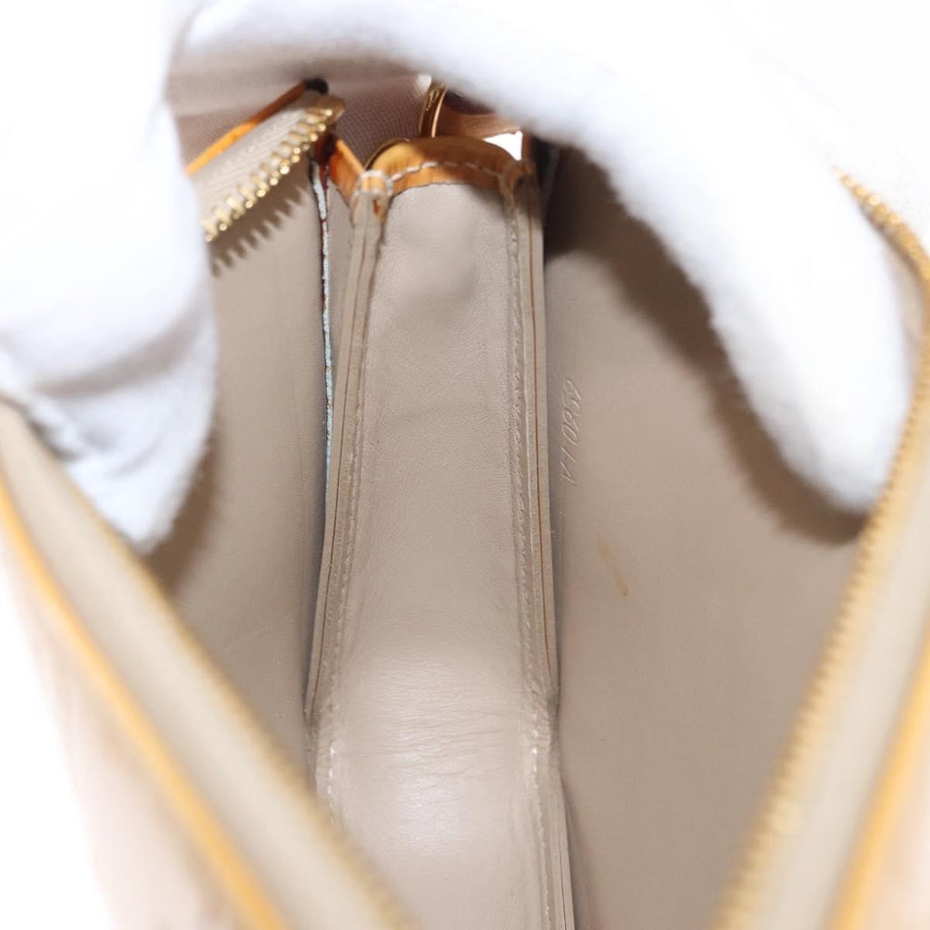 Louis Vuitton Lexington Pochette Patent Leather Beige Patent_Leather Clutche & Pouche Bag (Pre-Owned)