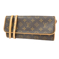 Louis Vuitton Twin Handbag Monogram Canvas Brown Canvas Clutche & Pouche Bag (Pre-Owned)