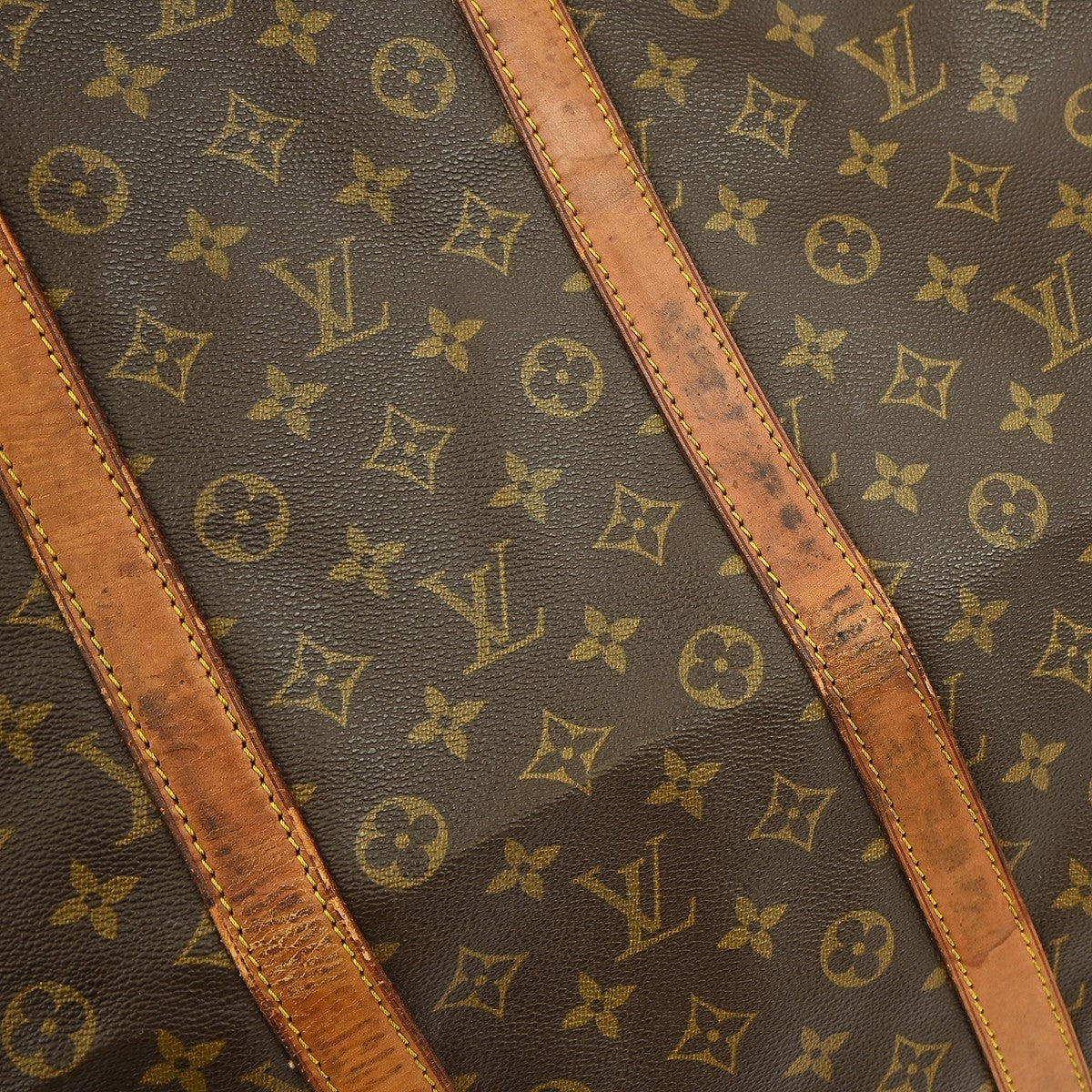 Louis Vuitton Keepall Bag Monogram Canvas Brown Canvas Travel Bag Bag (Pre-Owned)